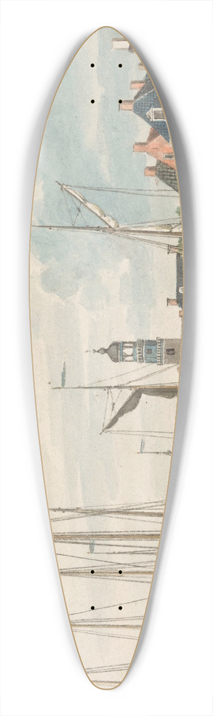 Jan Weissenbruch - Gezicht te De Lemmer 39.3 inch art pintail longboard deck Jan Weissenbruch - Gezicht te De Lemmer 39.3 inch art pintail longboard deck