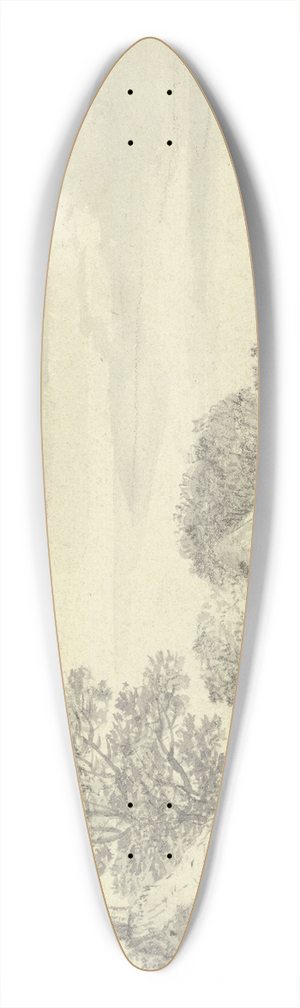 Jan Wijnants - Kapelle und ein Bauernhaus unter Bumen, dabei einiges Vieh, rechts am Rande zwei Hirten 39.3 inch art pintail longboard deck