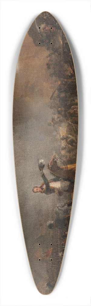 Jan Willem Pieneman - The Prince of Orange at Quatre Bras, 16 June 1815 39.3 inch art pintail longboard deck