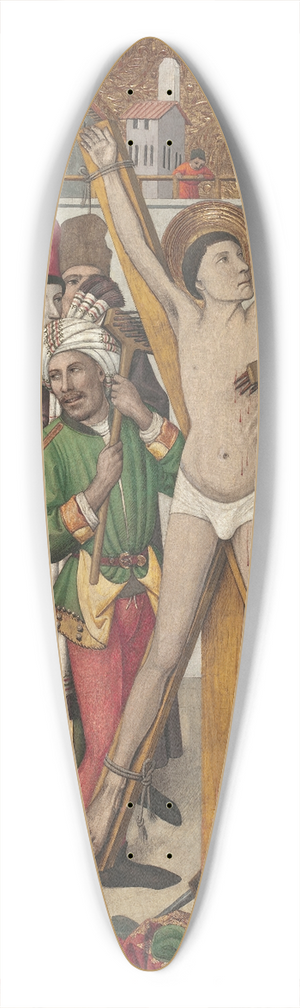 Jaume Huguet - Saint Vincent on the Rack 39.3 inch art pintail longboard deck Jaume Huguet - Saint Vincent on the Rack 39.3 inch art pintail longboard deck
