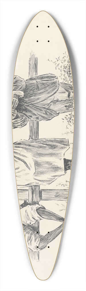 J. Campbel Phillips - In the time of water melon 39.3 inch art pintail longboard deck