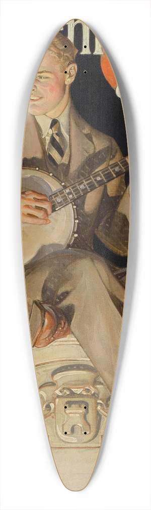 J.C. Leyendecker - Kuppenheimer Good Clothes (Banjo Player) 39.3 inch art pintail longboard deck