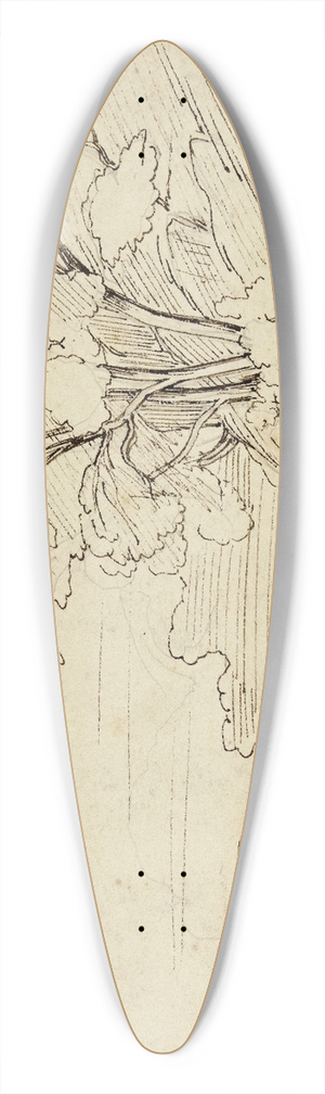 Jean-Achille Benouville - Payage (Bouquet darbres) 39.3 inch art pintail longboard deck Jean-Achille Benouville - Payage (Bouquet darbres) 39.3 inch art pintail longboard deck