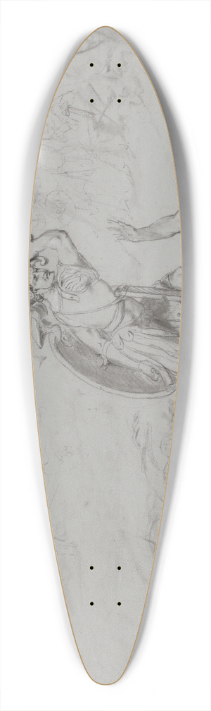 Jean Antoine Verschaeren - Achilles Kills Hector 39.3 inch art pintail longboard deck Jean Antoine Verschaeren - Achilles Kills Hector 39.3 inch art pintail longboard deck