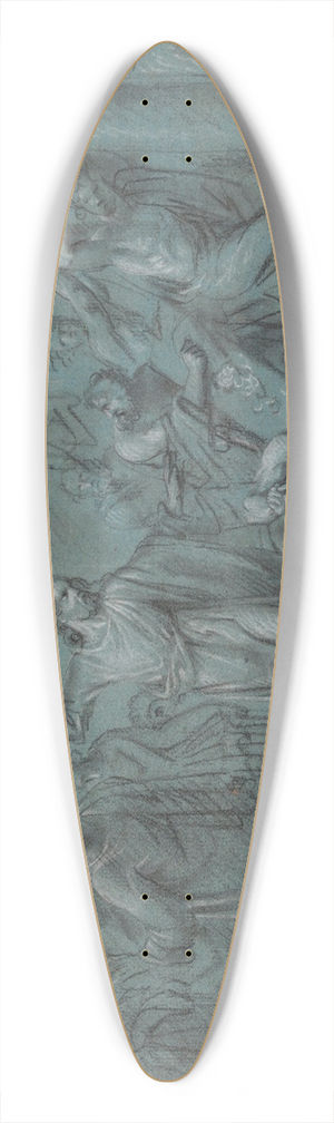 Jean Antoine Verschaeren - Christ Drives Out the Merchants from the Temple 39.3 inch art pintail longboard deck Jean Antoine Verschaeren - Christ Drives Out the Merchants from the Temple 39.3 inch art pintail longboard deck