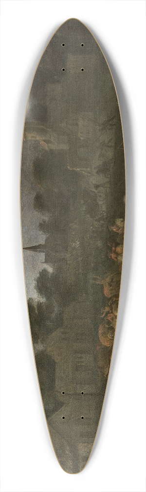 Jean-Antoine Watteau - La revanche des paysans 39.3 inch art pintail longboard deck