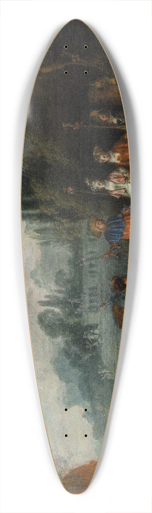Jean-Antoine Watteau - The Embarkation for Cythera 39.3 inch art pintail longboard deck Jean-Antoine Watteau - The Embarkation for Cythera 39.3 inch art pintail longboard deck