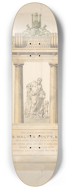 Charles Harriott Smith - Monument to Sir Walter Scott, Bart. 8.25 inch art skate deck