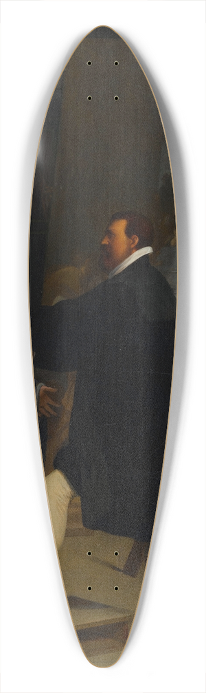 Jean Auguste Dominique Ingres - Aretino in the Studio of Tintoretto 39.3 inch art pintail longboard deck Jean Auguste Dominique Ingres - Aretino in the Studio of Tintoretto 39.3 inch art pintail longboard deck