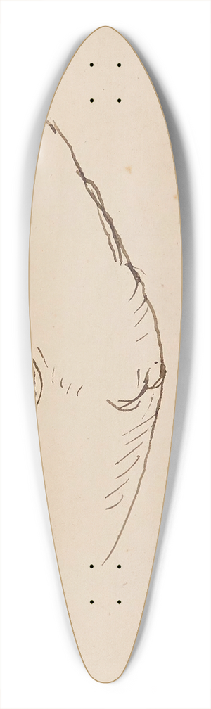 Jean Auguste Dominique Ingres - Etude de bras 39.3 inch art pintail longboard deck
