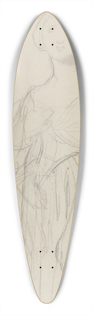Jean Auguste Dominique Ingres - Sketch for Madame Moitessier 39.3 inch art pintail longboard deck