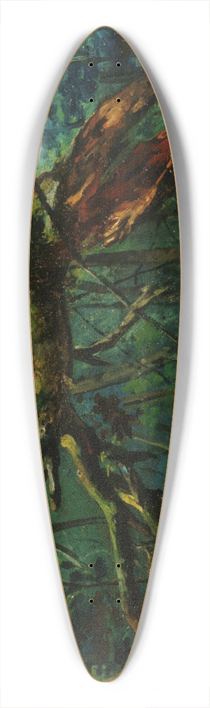 Jean-Baptiste-Camille Corot - A Fallen Tree 39.3 inch art pintail longboard deck