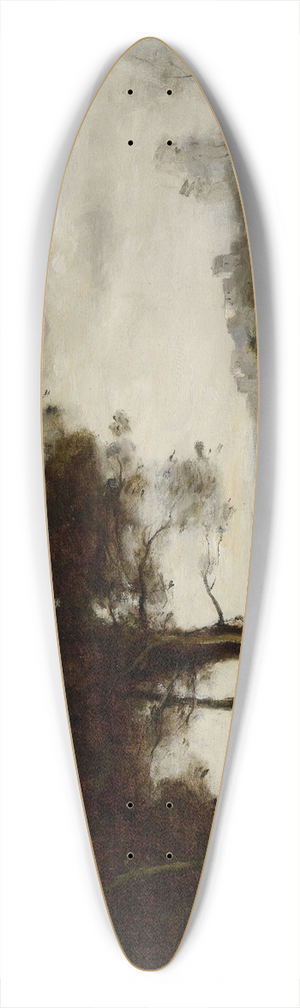Jean-Baptiste-Camille Corot - A Torrent at Romagnes 39.3 inch art pintail longboard deck
