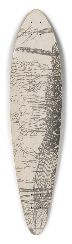 Jean-Baptiste-Camille Corot - Breakfast in a Glade 39.3 inch art pintail longboard deck