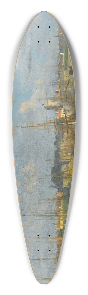 Jean-Baptiste-Camille Corot - Dunkerque; Larrire-Port 39.3 inch art pintail longboard deck