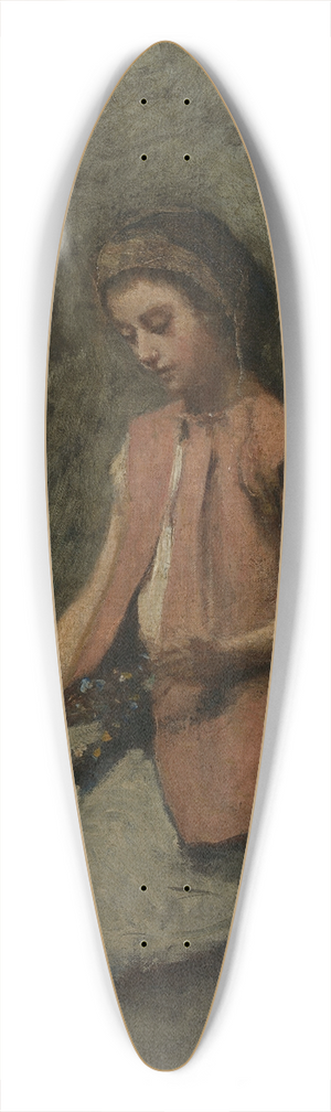 Jean-Baptiste-Camille Corot - Girl Weaving a Garland 39.3 inch art pintail longboard deck