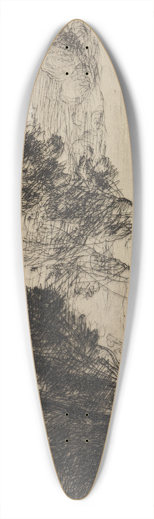 Jean-Baptiste-Camille Corot - In den Dnen 39.3 inch art pintail longboard deck