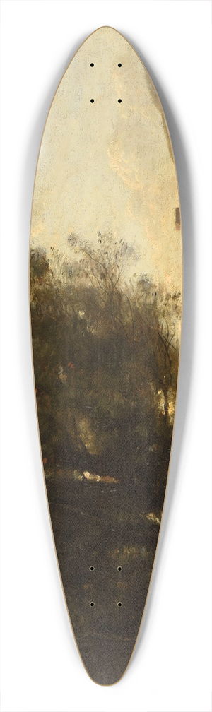 Jean-Baptiste-Camille Corot - Le Passage de la rivire 39.3 inch art pintail longboard deck