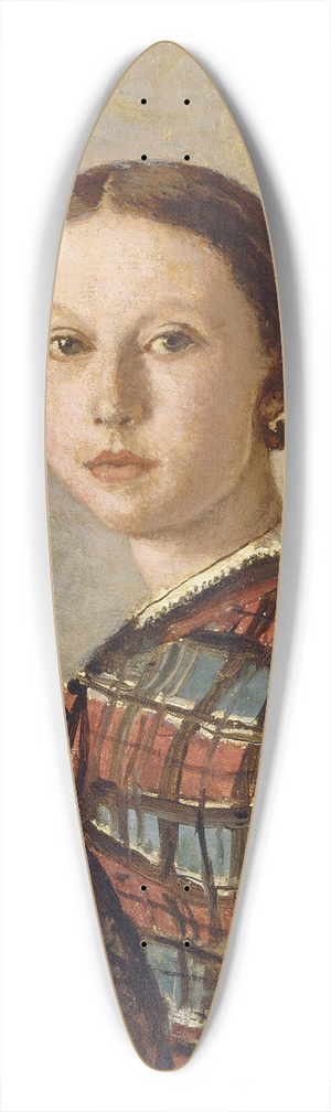 Jean-Baptiste-Camille Corot - Portrait of a Young Girl 39.3 inch art pintail longboard deck