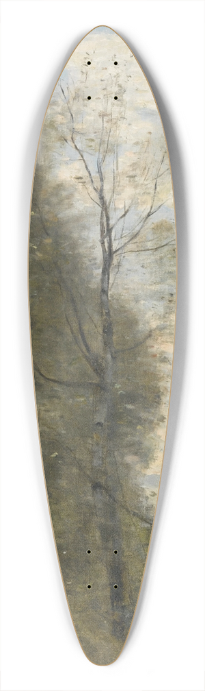 Jean-Baptiste-Camille Corot - Prairies inondes vues a travers la feuillee 39.3 inch art pintail longboard deck