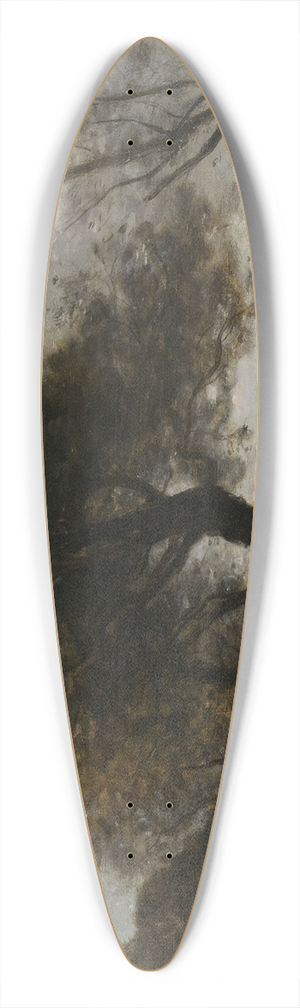 Jean-Baptiste-Camille Corot - Souvenir of Normandy 39.3 inch art pintail longboard deck