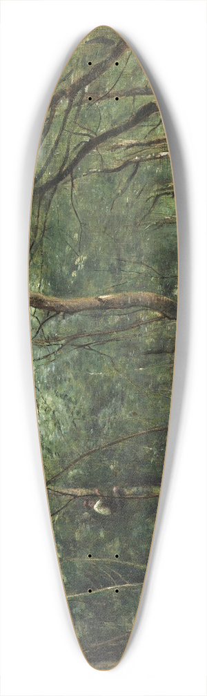 Jean-Baptiste-Camille Corot - The Eel Gatherers 39.3 inch art pintail longboard deck