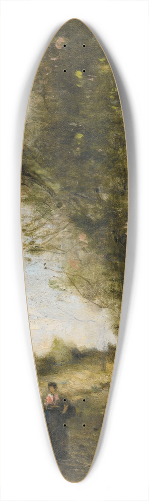 Jean-Baptiste-Camille Corot - The Wood Collectors 39.3 inch art pintail longboard deck