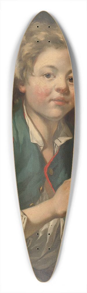 Jean-Baptiste Charpentier - A Boy, Seated Beside Atable With Cards 39.3 inch art pintail longboard deck Jean-Baptiste Charpentier - A Boy, Seated Beside Atable With Cards 39.3 inch art pintail longboard deck