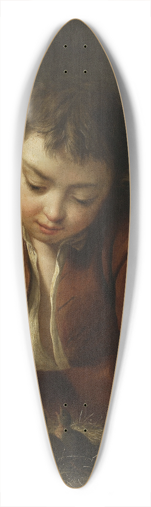 Jean-Baptiste Charpentier - Boy feeding chicks 39.3 inch art pintail longboard deck