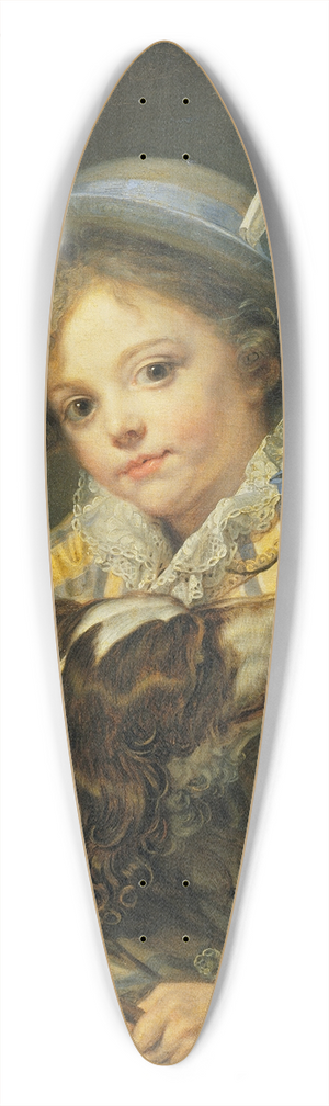 Jean-Baptiste Greuze - Boy with a Dog 39.3 inch art pintail longboard deck