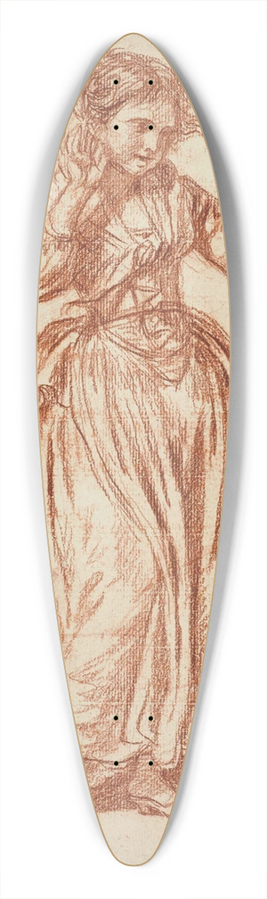 Jean-Baptiste Greuze - Jeune fille debout, la main droite sur loreille 39.3 inch art pintail longboard deck
