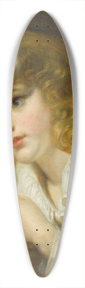 Jean-Baptiste Greuze - Le Petit Mathmaticien 39.3 inch art pintail longboard deck