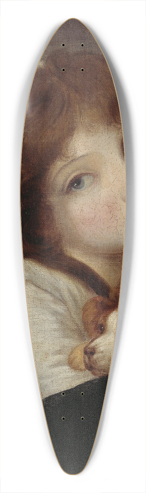 Jean-Baptiste Greuze - Portrait de fillette au petit chien 39.3 inch art pintail longboard deck