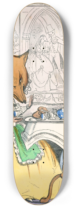 Charles Henry Bennett - The Fox And The Grapes 8.25 inch art skate deck