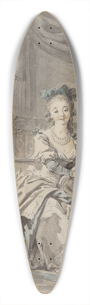 Jean-Baptiste Le Prince - Femme jouant de la guitare dans un intrieur (Les plaisirs de la solitude) 39.3 inch art pintail longboard deck Jean-Baptiste Le Prince - Femme jouant de la guitare dans un intrieur (Les plaisirs de la solitude) 39.3 inch art pintail longboard deck