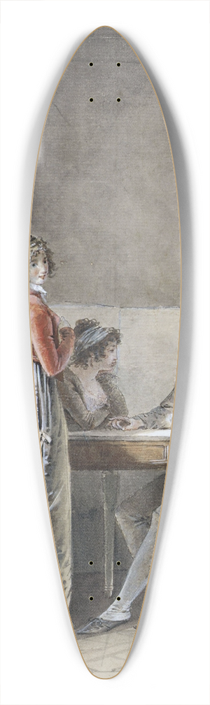 Jean-Baptiste Mallet - Conversation dans un intrieur 39.3 inch art pintail longboard deck Jean-Baptiste Mallet - Conversation dans un intrieur 39.3 inch art pintail longboard deck