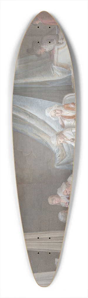Jean-Baptiste Mallet - Madame Royale Cared for by Doctor Brunier, January 24, 1793 39.3 inch art pintail longboard deck Jean-Baptiste Mallet - Madame Royale Cared for by Doctor Brunier, January 24, 1793 39.3 inch art pintail longboard deck