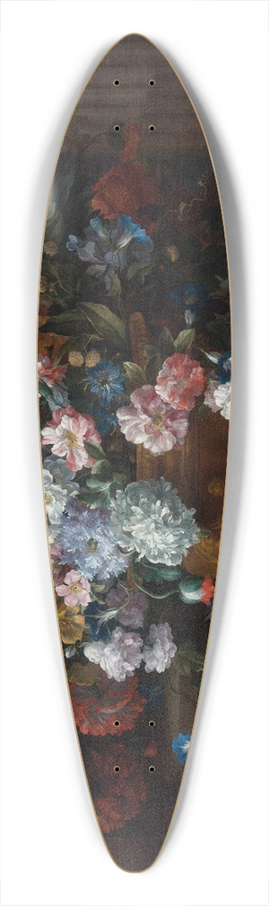 Jean-Baptiste Monnoyer - Still Life With Flowers In A Sculpted Urn With Architectural Fragments On A Terrace 39.3 inch art pintail longboard deck