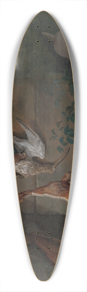Jean-Baptiste Oudry - Dog Guarding Dead Game 39.3 inch art pintail longboard deck