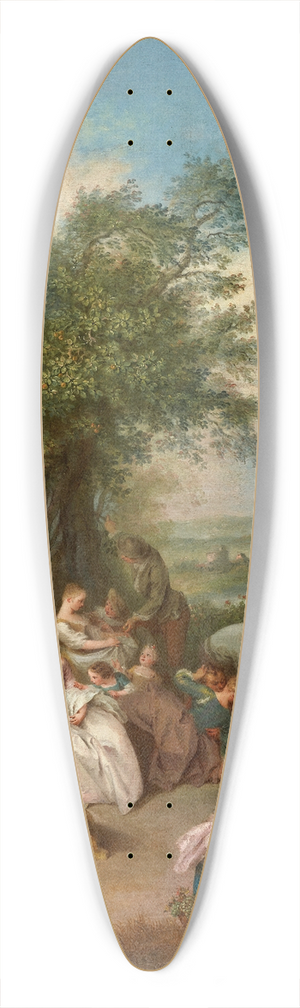 Jean-Baptiste Pater - A Fte Champtre During the Grape Harvest 39.3 inch art pintail longboard deck