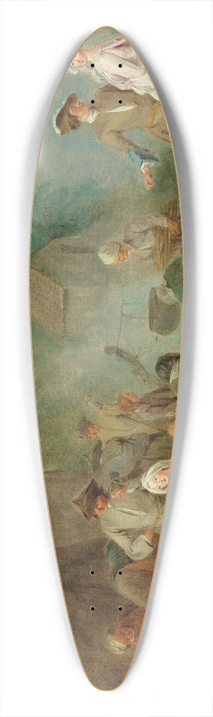 Jean-Baptiste Pater - A Military Encampment 39.3 inch art pintail longboard deck