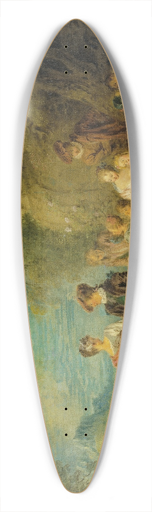 Jean-Baptiste Pater - Fte galante with a Dancing Couple 39.3 inch art pintail longboard deck