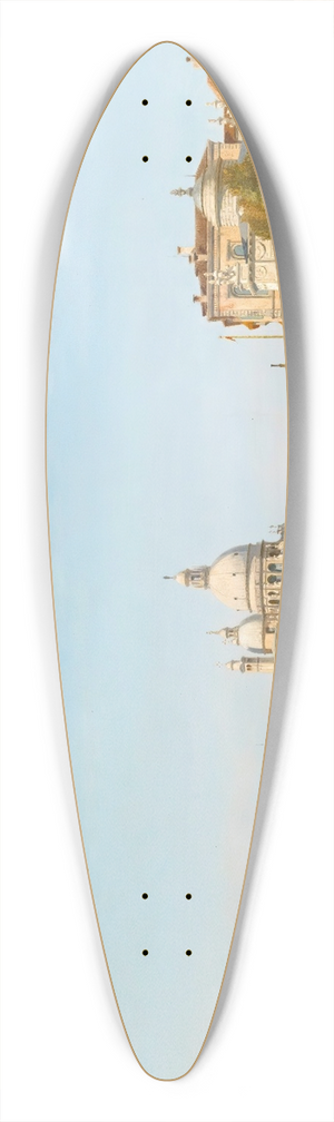 Jean-Baptiste van Moer - The Punta Della Dogana And Grand Canal, Venice 39.3 inch art pintail longboard deck