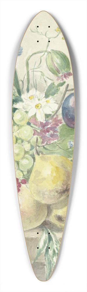Jean Bernard - Stilleven van bloemen en vruchten 39.3 inch art pintail longboard deck