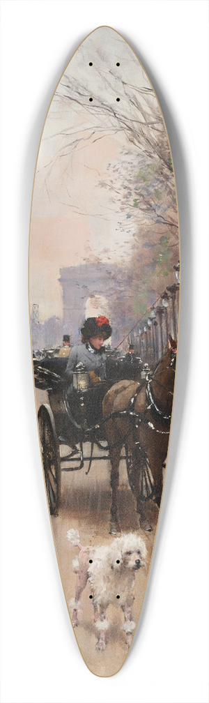 Jean Braud - Champs-lyses 39.3 inch art pintail longboard deck