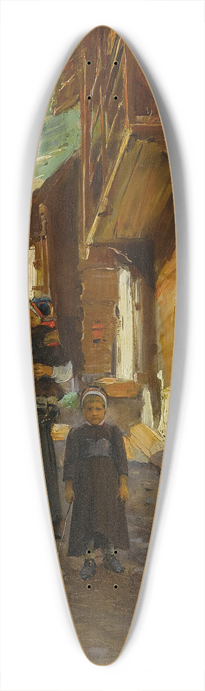 Jean Braud - Jeune Femme Et Enfants Dans Un Paysage De Montagne 39.3 inch art pintail longboard deck