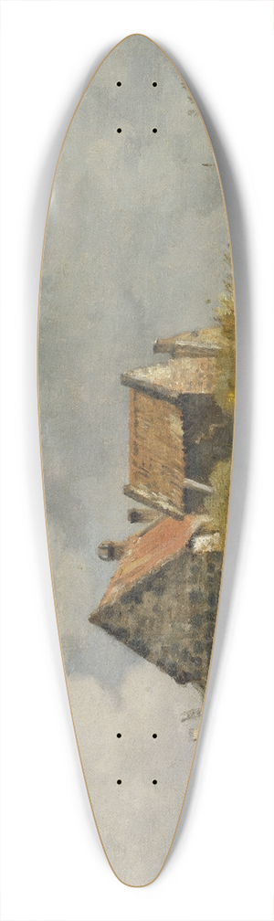 Jean Charles Cazin - Cottage in the Dunes 39.3 inch art pintail longboard deck