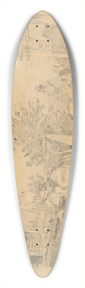 Jean Charles Cazin - VillageStreet 39.3 inch art pintail longboard deck