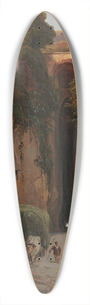 Jean-Charles Joseph Rmond - Entrance to the Grotto of Posilipo 39.3 inch art pintail longboard deck