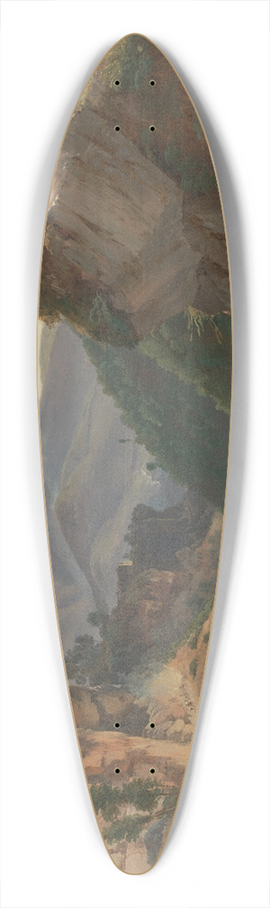 Jean-Charles Joseph Rmond - Mountain Landscape with Road to Naples 39.3 inch art pintail longboard deck